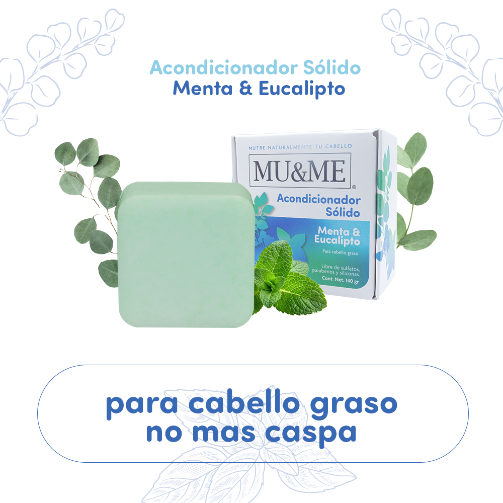 MU&ME Solid Conditioner | Mint & Eucalyptus | 140 grams