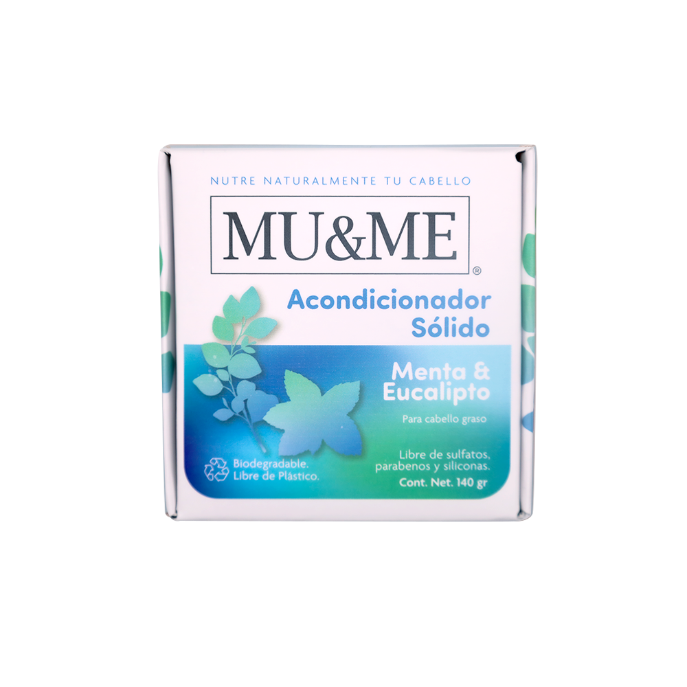 MU&ME Solid Conditioner | Mint & Eucalyptus | 140 grams
