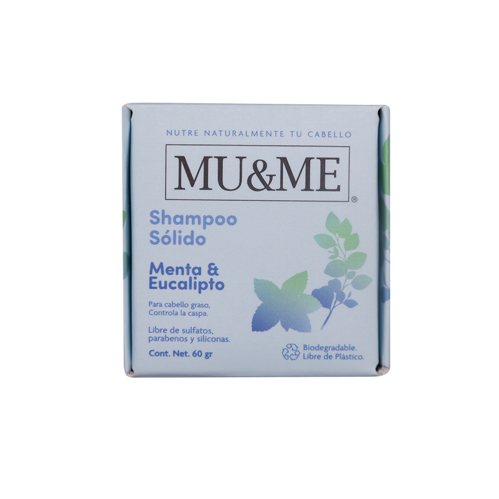 MU&ME Solid Shampoo | Mint & Eucalyptus | 60 grams