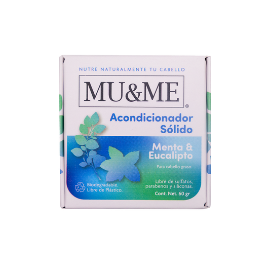 MU&amp;ME Solid Conditioner | Mint &amp; Eucalyptus | 60 grams