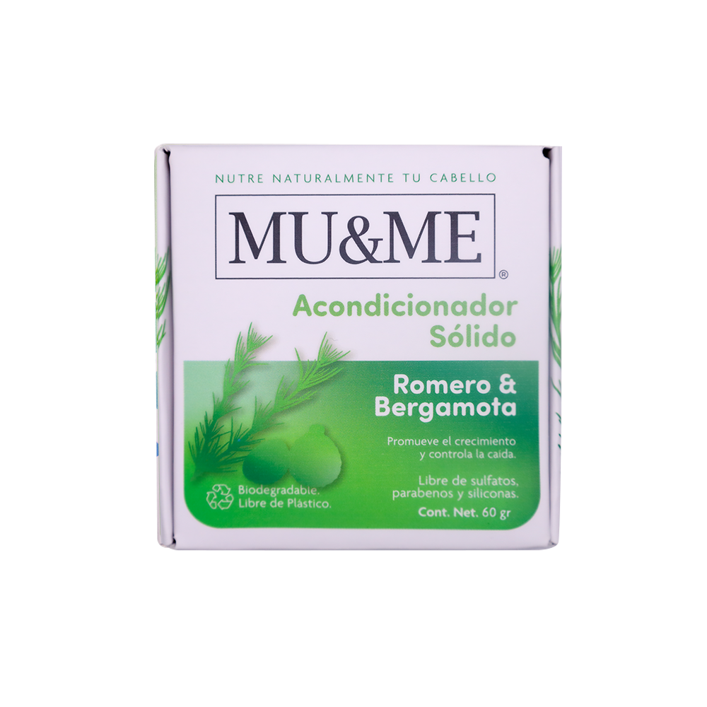 MU&amp;ME Solid Conditioner | Rosemary &amp; Bergamot | 60 grams