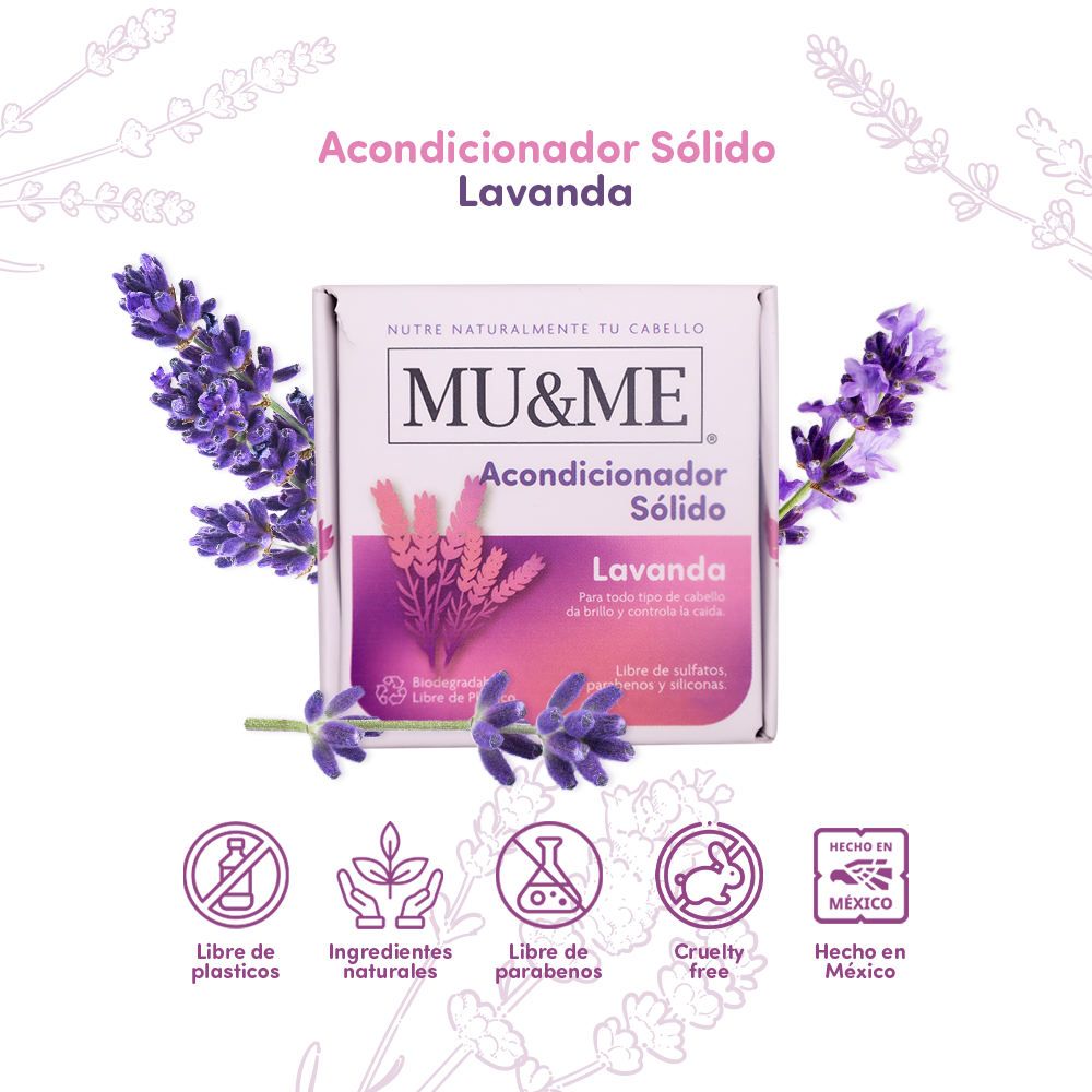 Acondicionador Sólido MU&ME | Lavanda | 60 gramos