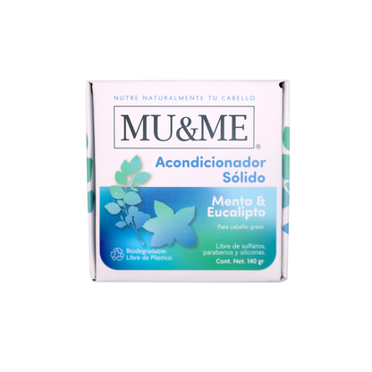 MU&amp;ME Solid Conditioner | Mint &amp; Eucalyptus | 140 grams
