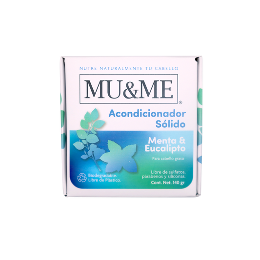 MU&amp;ME Solid Conditioner | Mint &amp; Eucalyptus | 140 grams