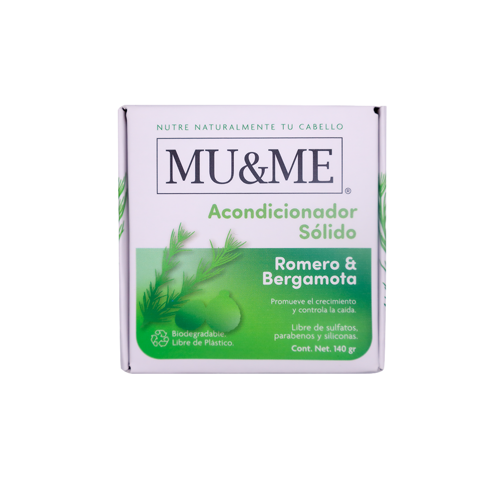 MU&amp;ME Solid Conditioner | Rosemary &amp; Bergamot | 140 grams