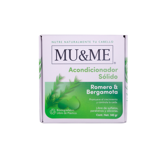 MU&amp;ME Solid Conditioner | Rosemary &amp; Bergamot | 140 grams