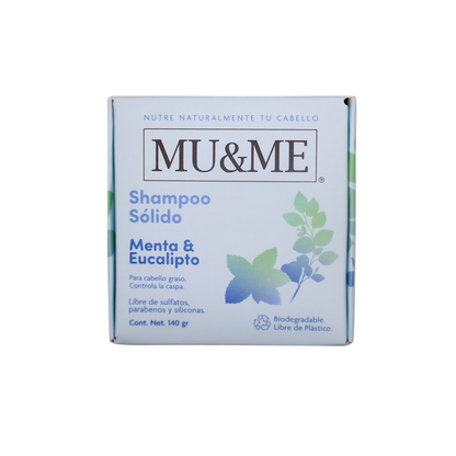 MU&amp;ME Solid Shampoo | Mint &amp; Eucalyptus | 140 grams