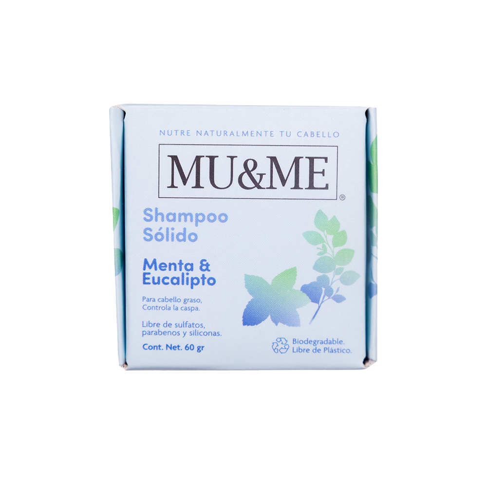 MU&amp;ME Solid Shampoo | Mint &amp; Eucalyptus | 60 grams