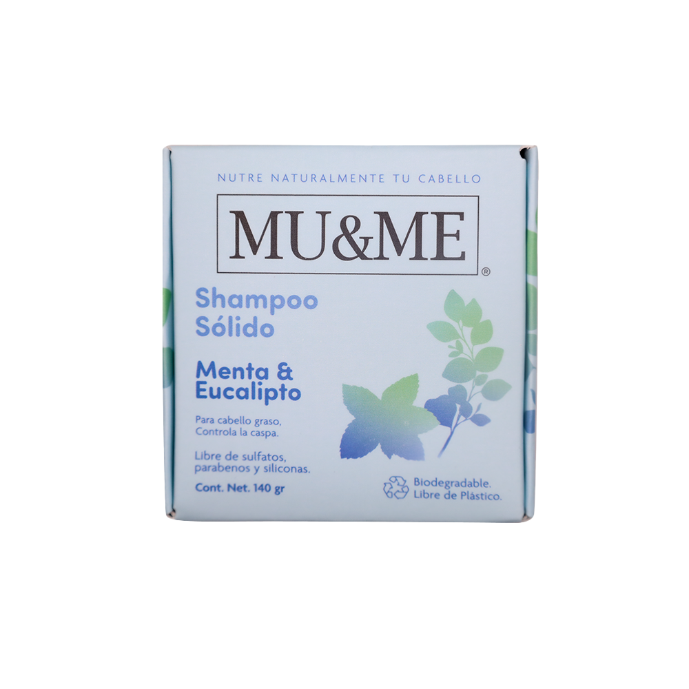 MU&amp;ME Solid Shampoo | Mint &amp; Eucalyptus | 140 grams