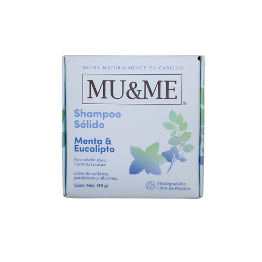 MU&amp;ME Solid Shampoo | Mint &amp; Eucalyptus | 140 grams