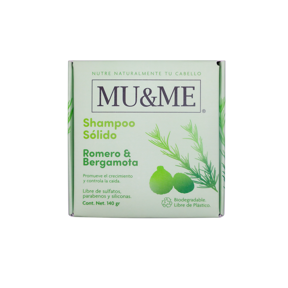 MU&amp;ME Solid Shampoo | Rosemary &amp; Bergamot | 140 grams