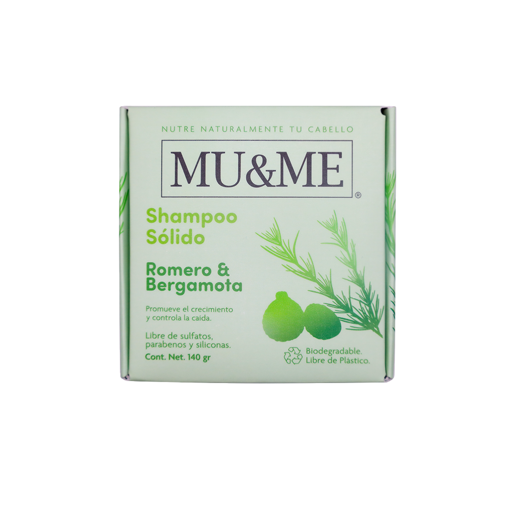MU&amp;ME Solid Shampoo | Rosemary &amp; Bergamot | 140 grams