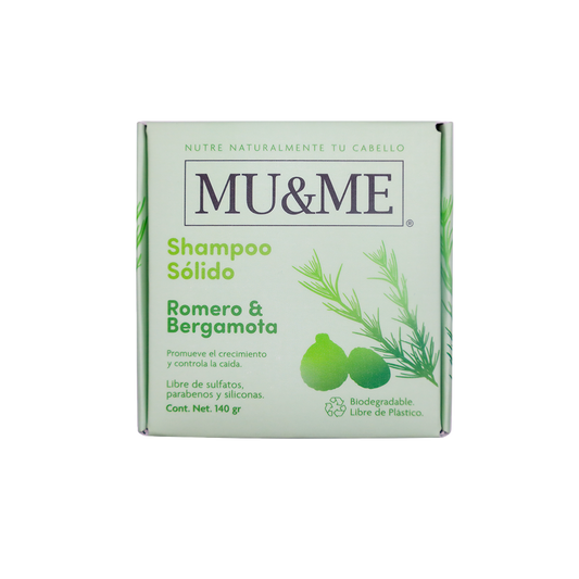 MU&amp;ME Solid Shampoo | Rosemary &amp; Bergamot | 140 grams