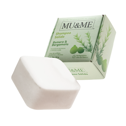 MU&amp;ME Solid Shampoo | Rosemary &amp; Bergamot | 140 grams