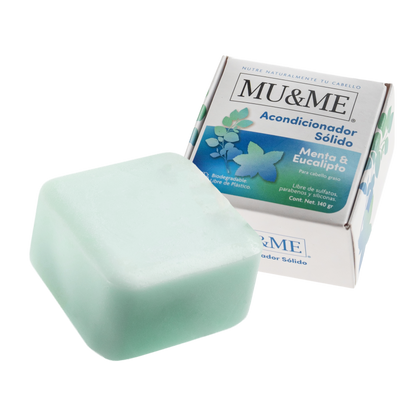 Acondicionador Sólido MU&ME | Menta & Eucalipto | 140 gramos