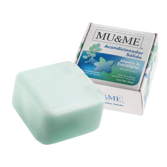 Acondicionador Sólido MU&ME | Menta & Eucalipto | 140 gramos