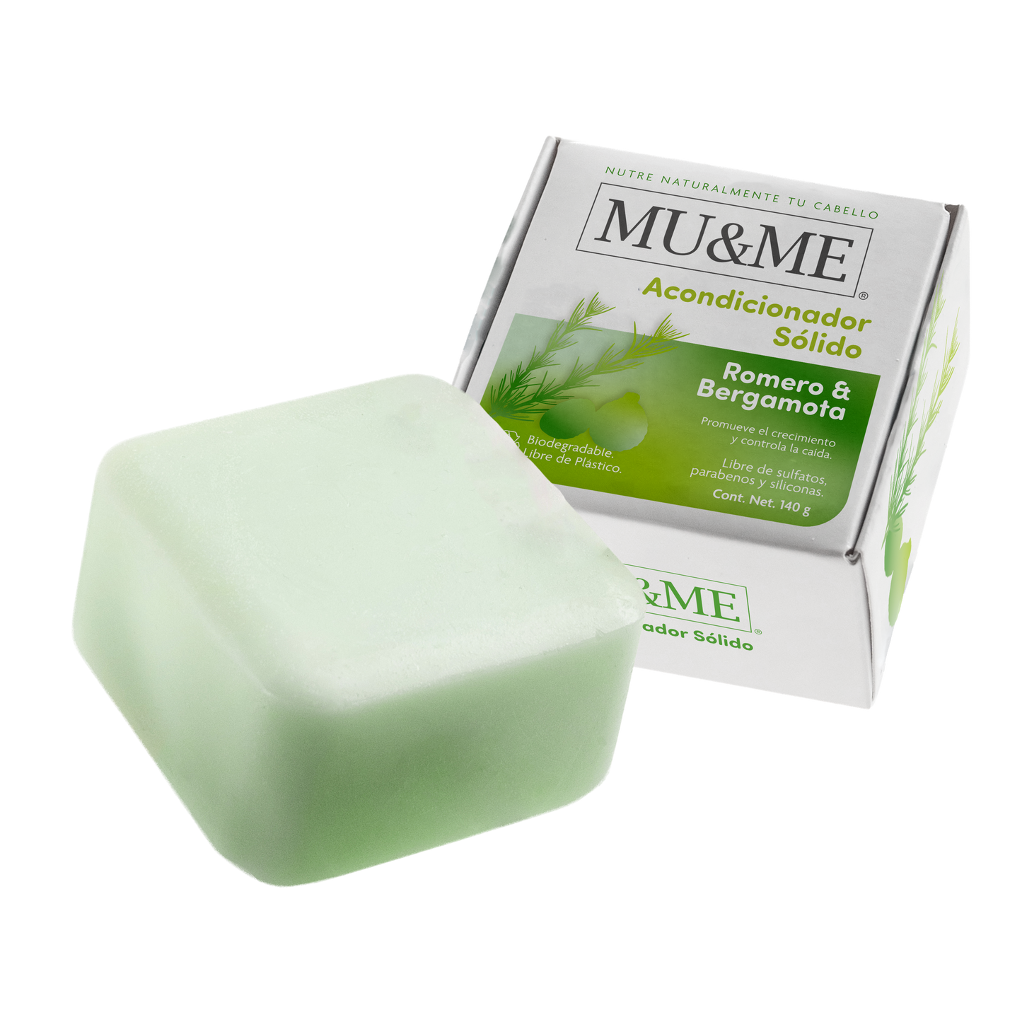 MU&amp;ME Solid Conditioner | Rosemary &amp; Bergamot | 140 grams