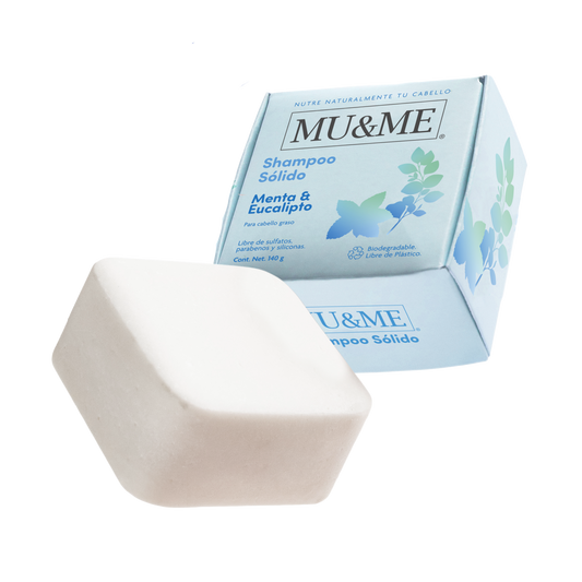 MU&amp;ME Solid Shampoo | Mint &amp; Eucalyptus | 140 grams