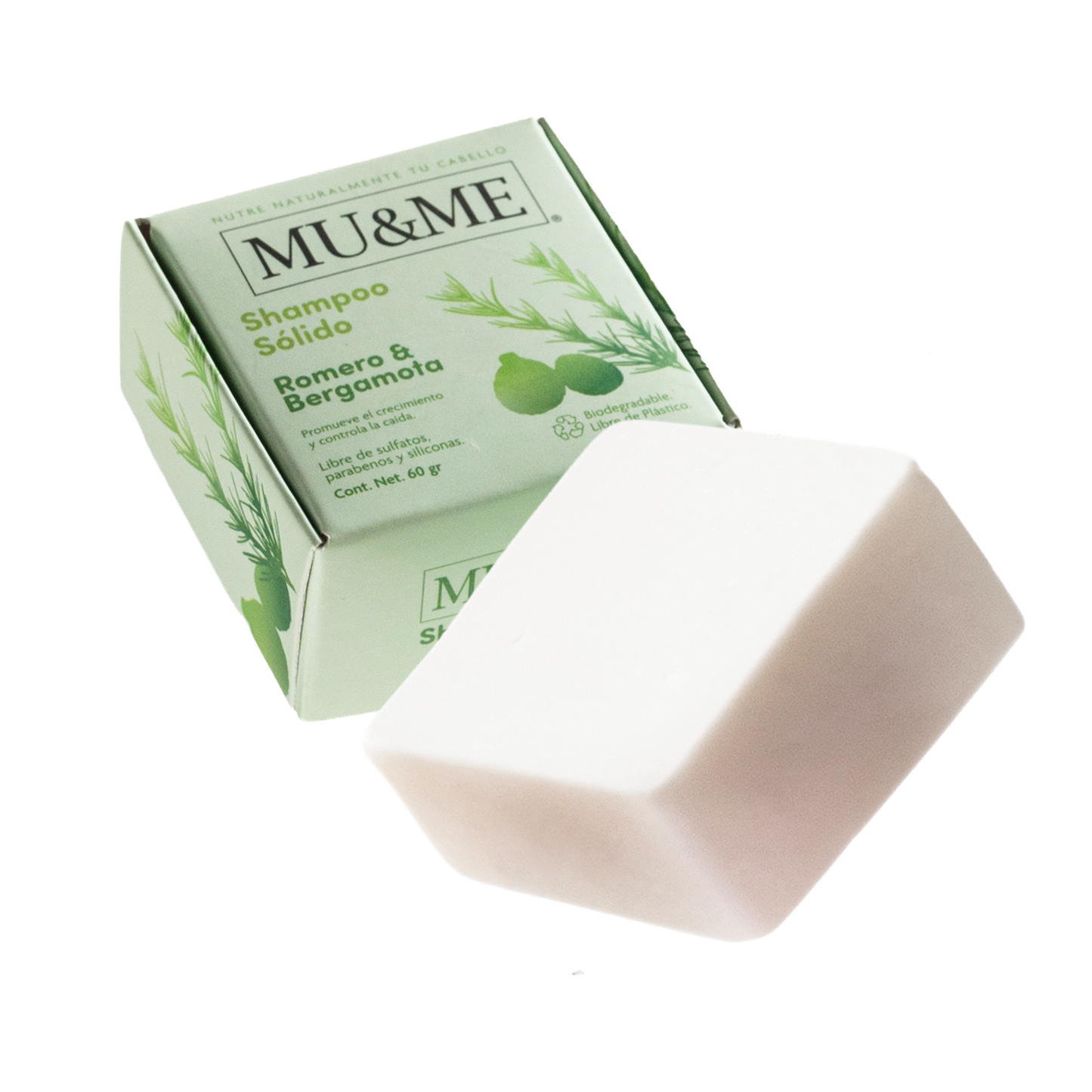 Shampoo Bar MU&ME - Rosemary and Bergamot - 60 grams