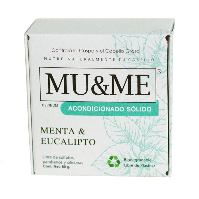 MU&amp;ME Solid Conditioner | Mint &amp; Eucalyptus | 60 grams