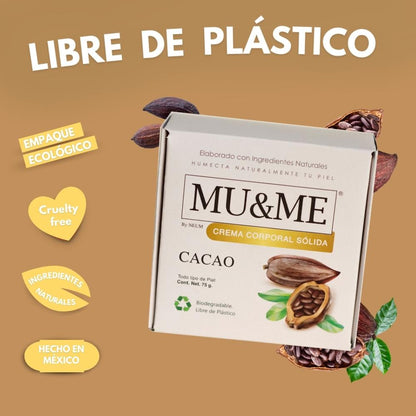 Crema en Barra MU&ME | Cacao | 75 gramos