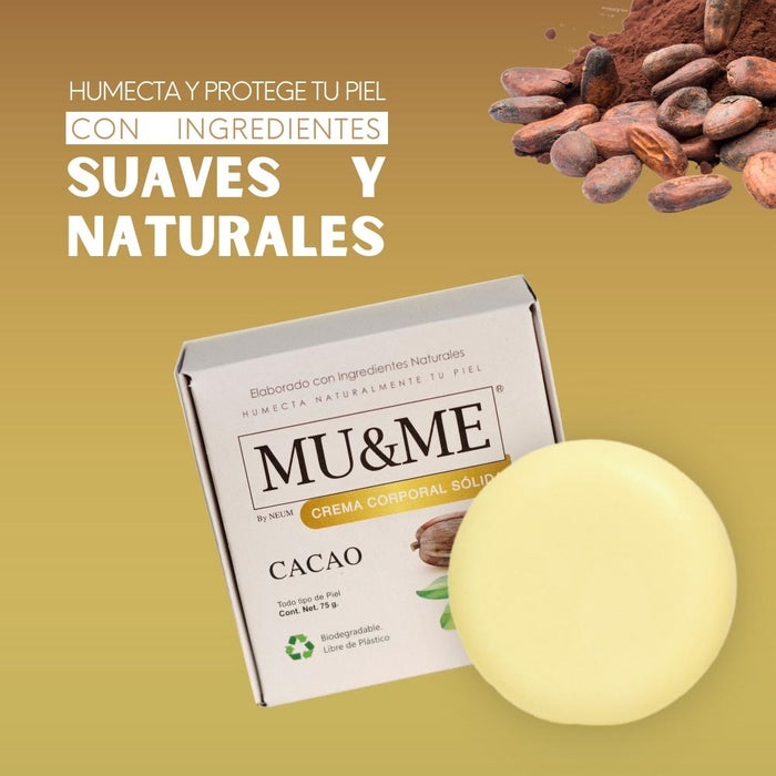 Crema en Barra MU&ME | Cacao | 75 gramos