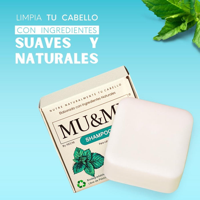 MU&amp;ME Solid Shampoo | Mint &amp; Eucalyptus | 140 grams
