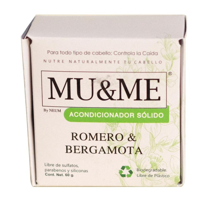 MU&amp;ME Solid Conditioner | Rosemary &amp; Bergamot | 60 grams