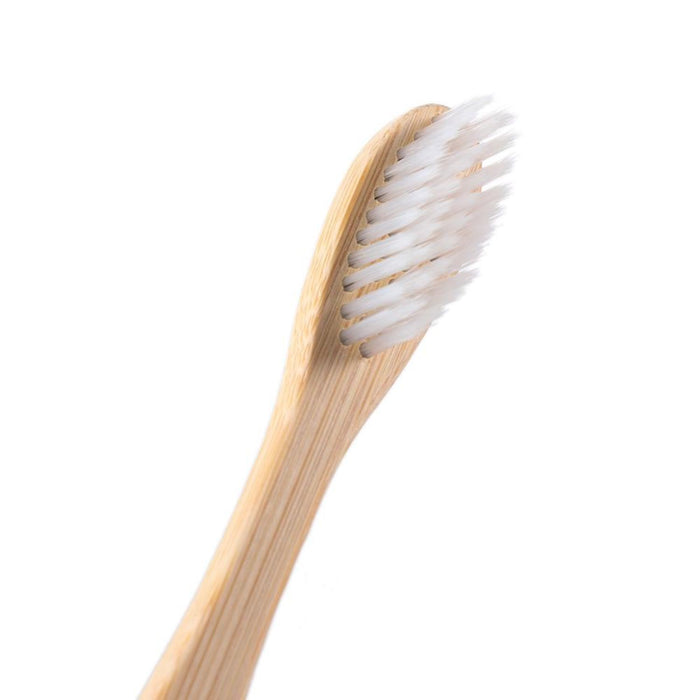 Cepillo de Dientes de Bambú  Cerdas Duras Color Blanco — muyme