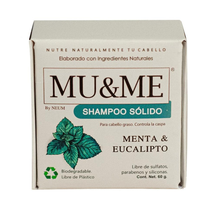 MU&amp;ME Solid Shampoo | Mint &amp; Eucalyptus | 60 grams
