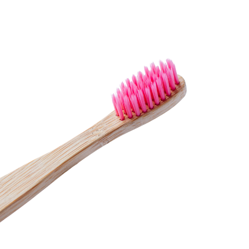 Bamboo Toothbrush for Kids | Medium Bristles | Pink