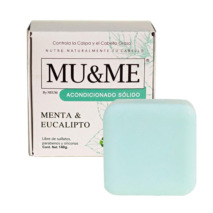 MU&amp;ME Solid Conditioner | Mint &amp; Eucalyptus | 140 grams