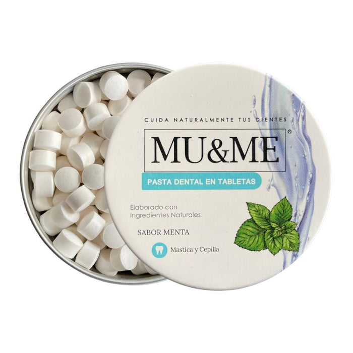 Toothpaste Tablet MU&amp;ME | Mint flavor | 25 grams (approx 140 pcs) with portable can