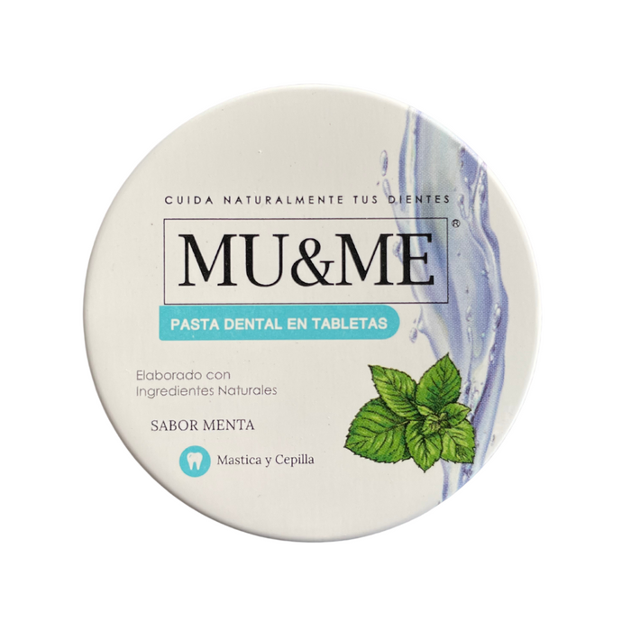 Toothpaste Tablet MU&amp;ME | Mint flavor | 25 grams (approx 140 pcs) with portable can